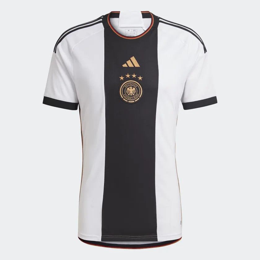 Germany Home Shirt 2022 - Black/White/Gold