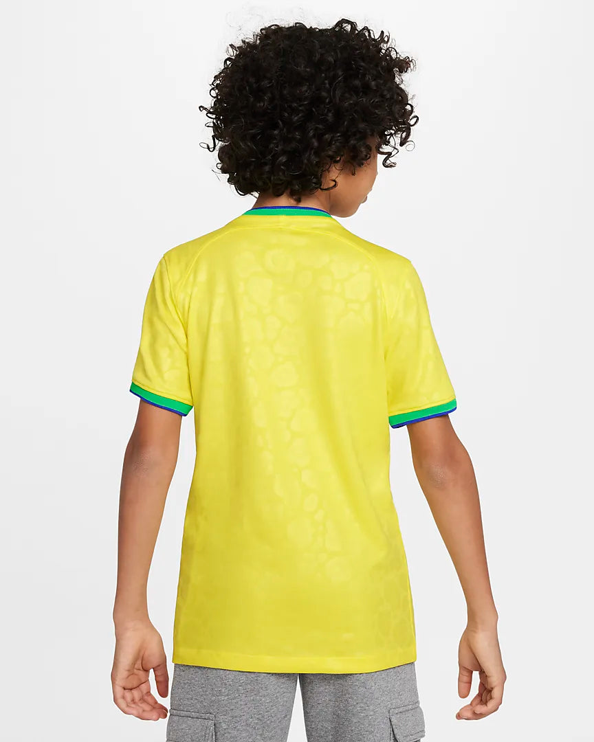 FootkornerBrasilien Junior Heimtrikot – Gelb/Grün
