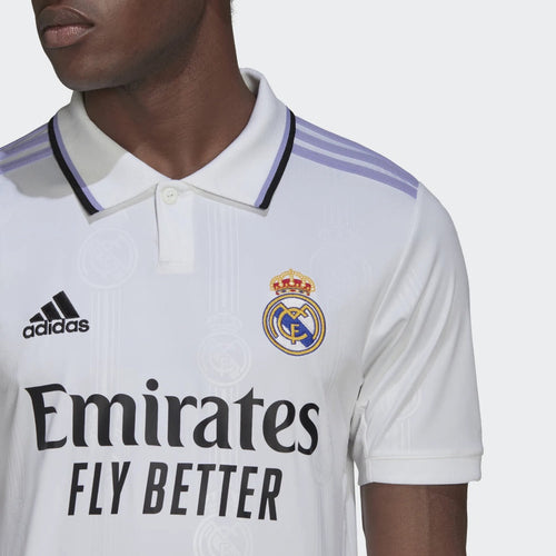 Maillot Domicile Real Madrid 2022/2023 - Blanc/Noir/Violet - Footkorner