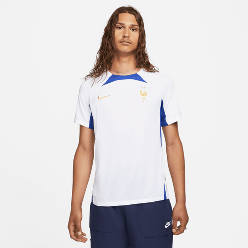 France 2022 Training Shirt - White/Blue/Gold - Footkorner