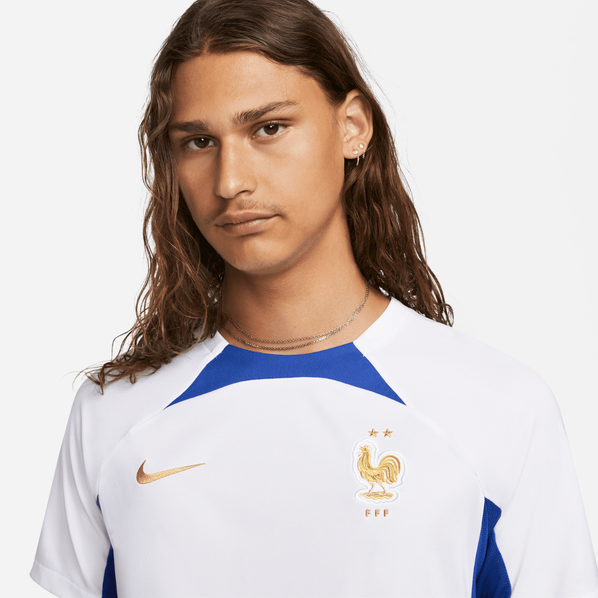 FootkornerFrance 2022 Training Shirt - White/Blue/Gold