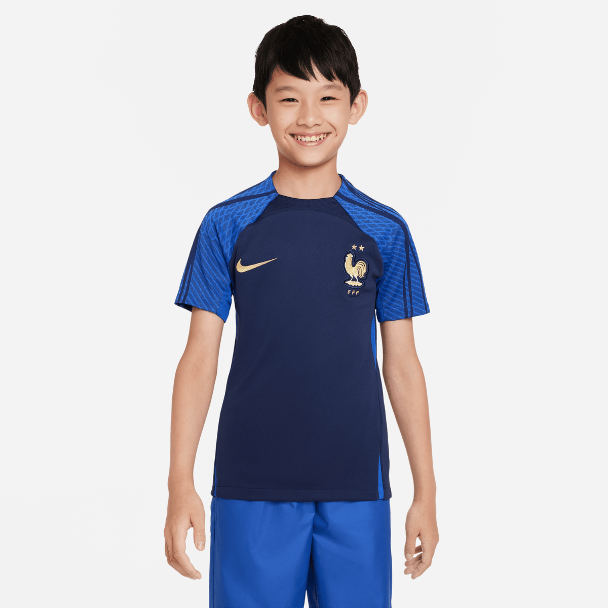 Camiseta de entrenamiento selección francesa júnior 2022 - Azul/Oro