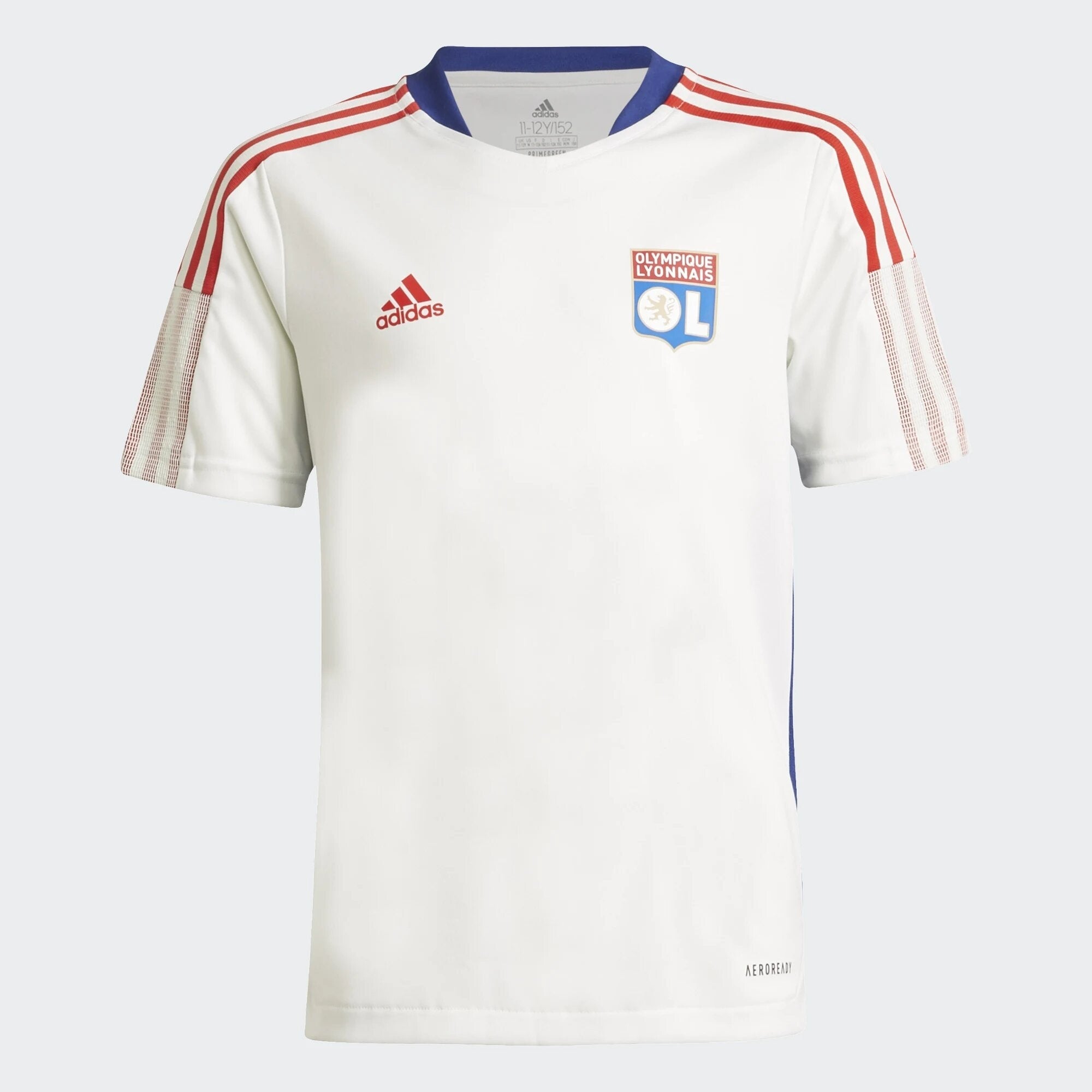 Camiseta de entreno OL Júnior 2021/2022 - Blanco/Rojo