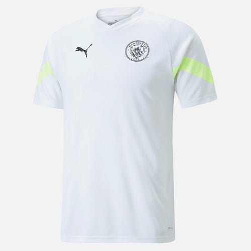 Maillot d'entrainement Manchester City 2022/2023 - Blanc/Noir/Jaune - Footkorner