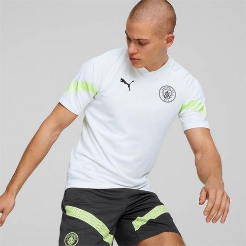 Maillot d'entrainement Manchester City 2022/2023 - Blanc/Noir/Jaune - Footkorner