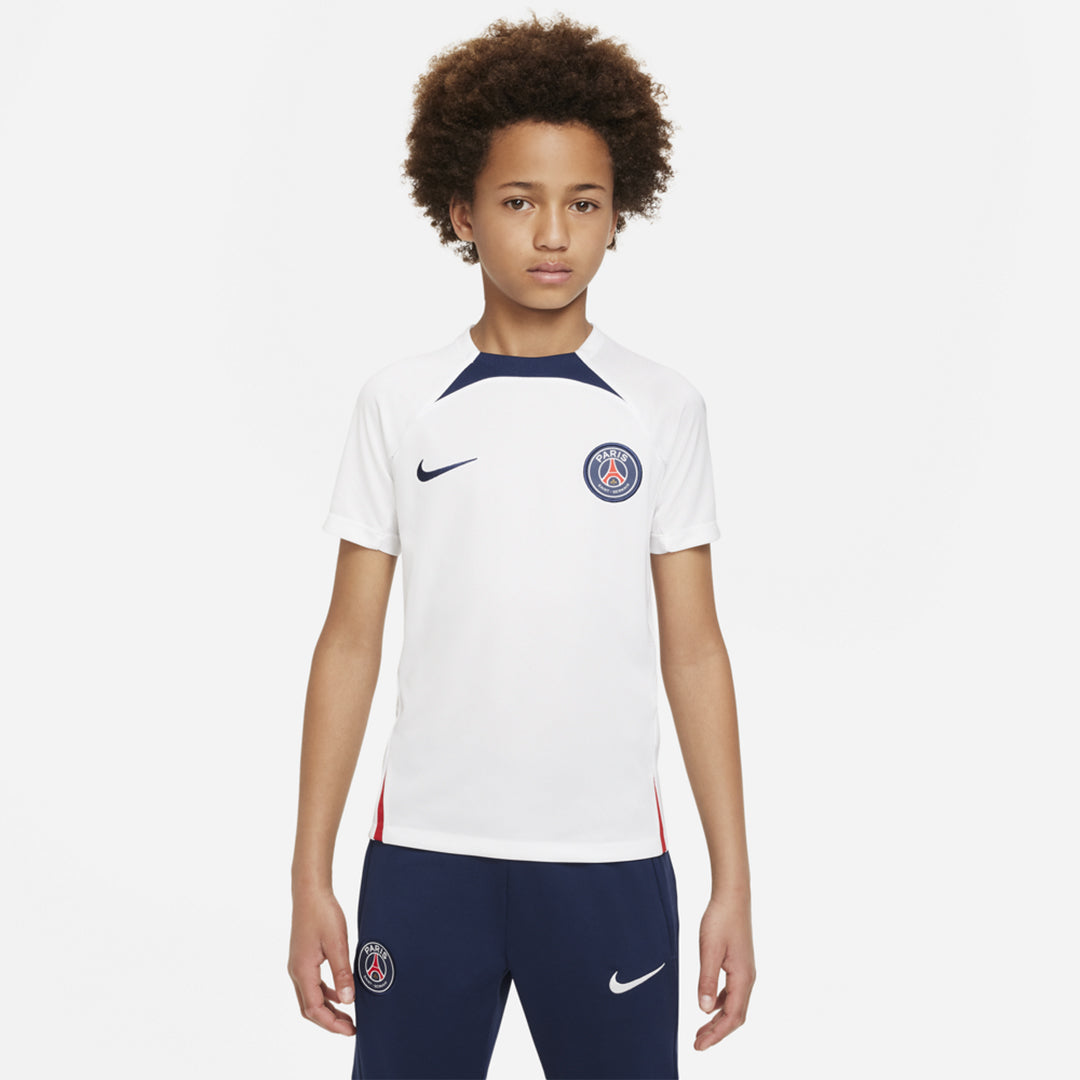 FootkornerPSG Junior Trainingsshirt 2022/2023 – Weiß/Blau/Rot