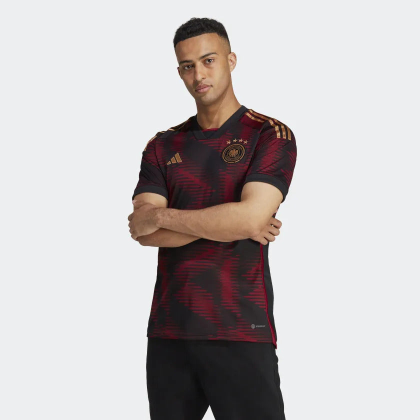 Maillot Extérieur Allemagne  2022 - Noir/Rouge/Doré
