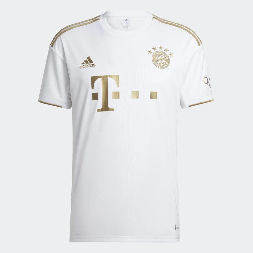 FootkornerBayern München Auswärtstrikot 2022/2023 – Weiß/Gold
