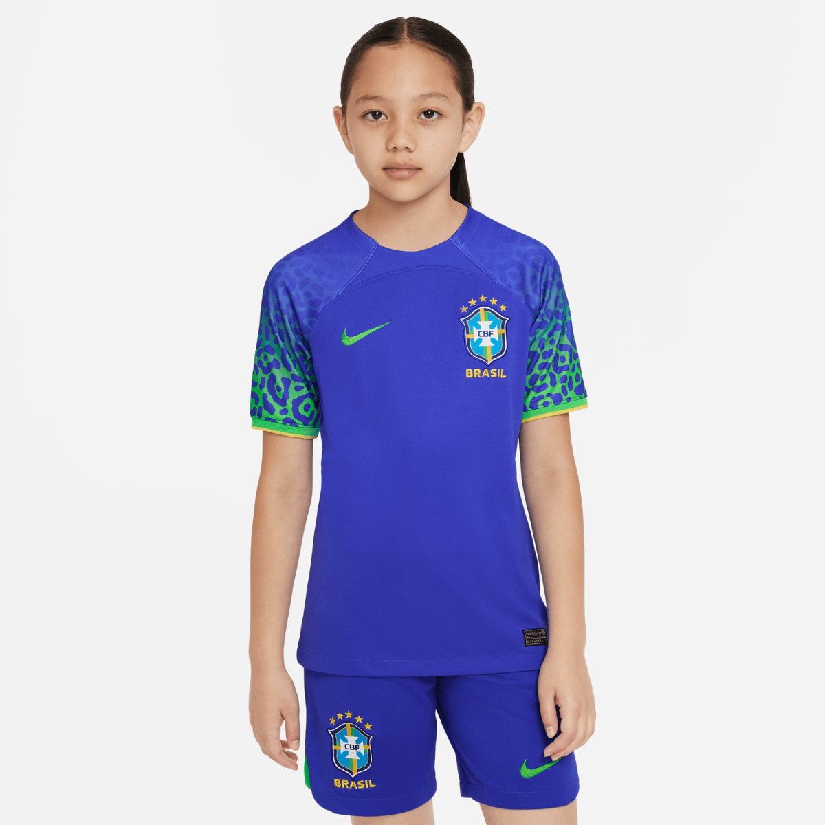 Maglia Away Junior Brasile 2022 - Blu/Verde