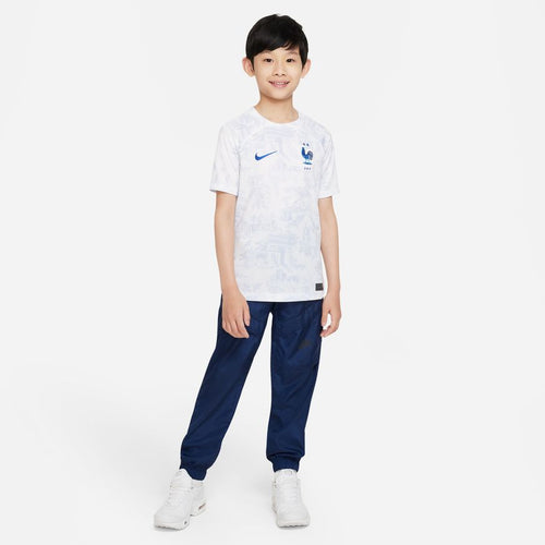 Camiseta 2ª equipación Selección de Francia Junior 2022 - Blanco/Gris/Azul - Footkorner