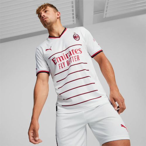 Maillot Extérieur Milan AC 2022/2023 - Blanc/Rouge/Noir - Footkorner
