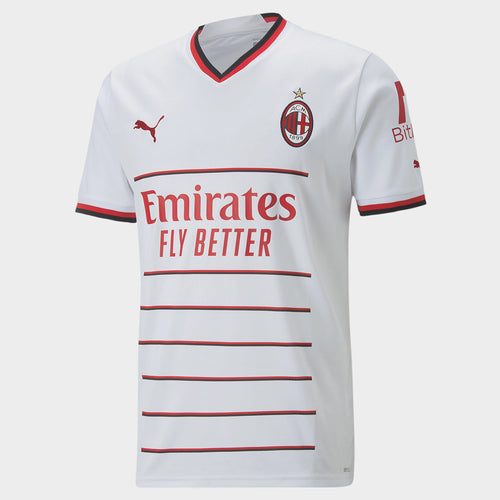 Maillot Extérieur Milan AC 2022/2023 - Blanc/Rouge/Noir - Footkorner