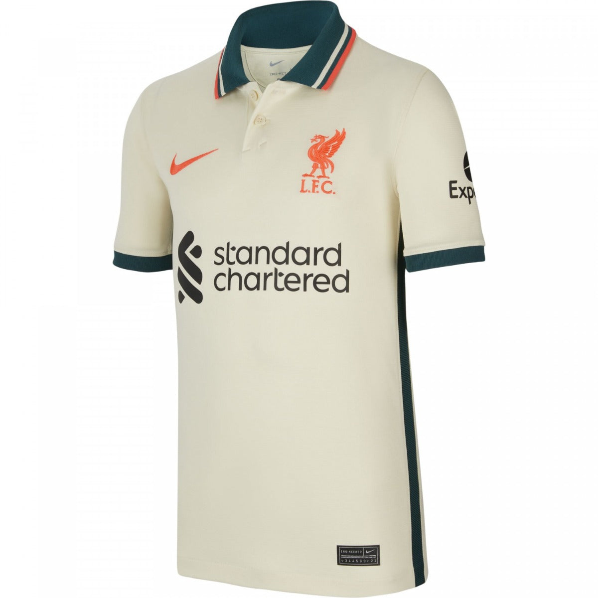 Camiseta Liverpool Visitante Júnior 2021/2022 - Blanco