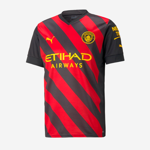 Maillot Manchester City Extérieur - Rouge/Noir - Footkorner