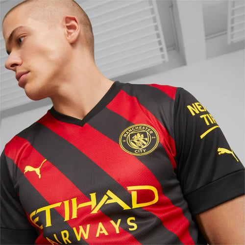 Maillot Manchester City Extérieur - Rouge/Noir - Footkorner