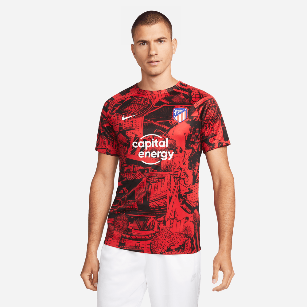 FootkornerMaillot Pré-match Atletico Madrid 2022/2023 - Rouge/Noir