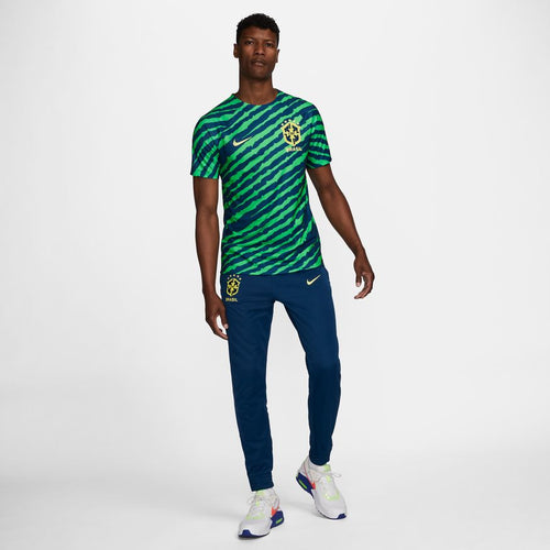 Camiseta prepartido Brasil 2022 - Azul/Verde - Footkorner