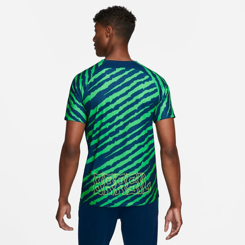 Camiseta prepartido Brasil 2022 - Azul/Verde - Footkorner