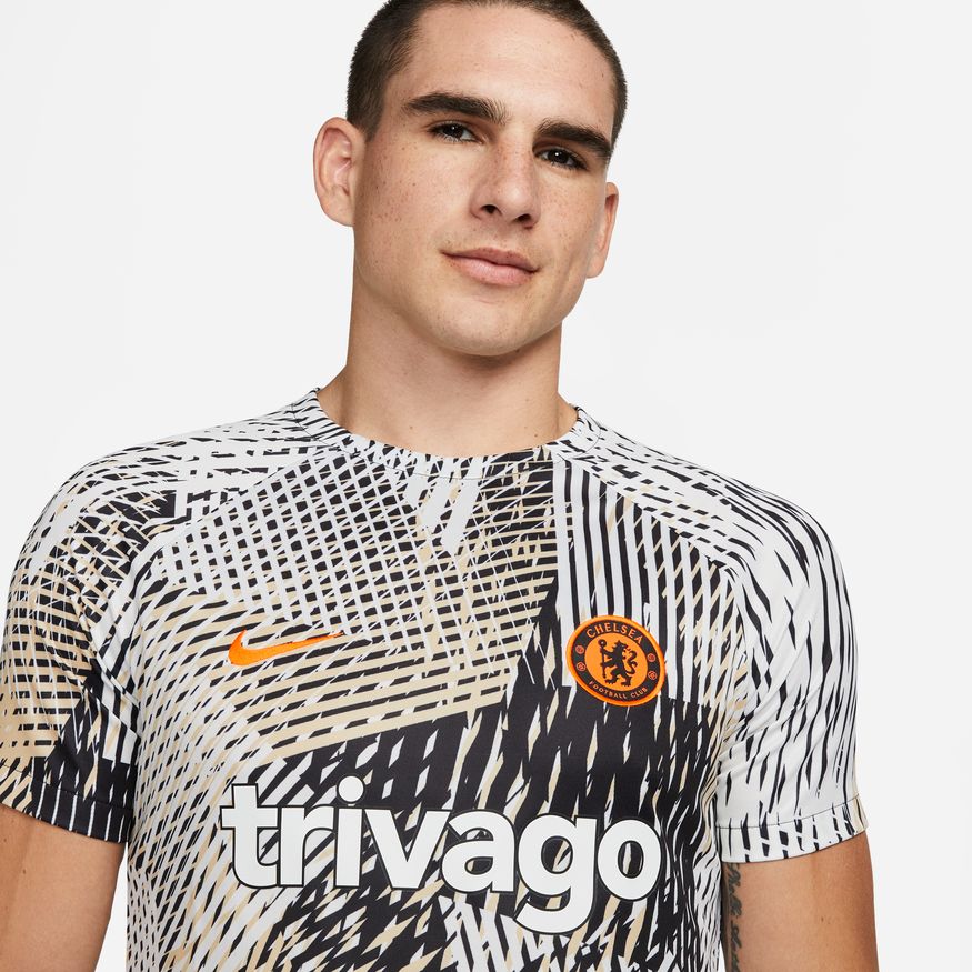 FootkornerChelsea Pre-Match Shirt 2022/2023 - Beige/Black/White 