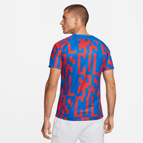 Camiseta FC Barcelona Prepartido 2022/2023 - Azul/Rojo - Footkorner