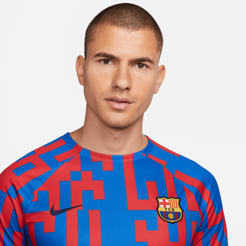 Camiseta FC Barcelona Prepartido 2022/2023 - Azul/Rojo - Footkorner