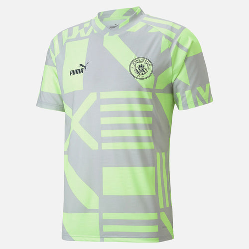 Manchester City 2022/2023 Pre-Match-Trikot – Grün/Grau - Footkorner