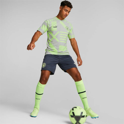 Manchester City 2022/2023 Pre-Match-Trikot – Grün/Grau - Footkorner
