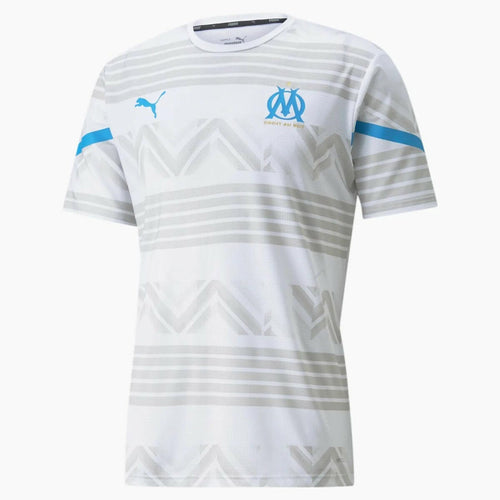 Camiseta Pre-Partido OM 2021/2022 - Blanco/Azul - Footkorner