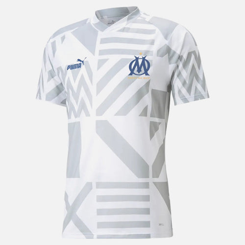 OM Pre-match jersey 2022/2023 - White/Grey/Blue - Footkorner