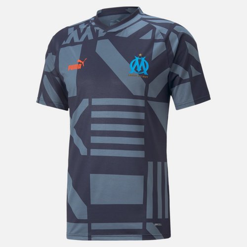 Camiseta Pre-Partido OM 2022/2023 - Azul/Gris - Footkorner