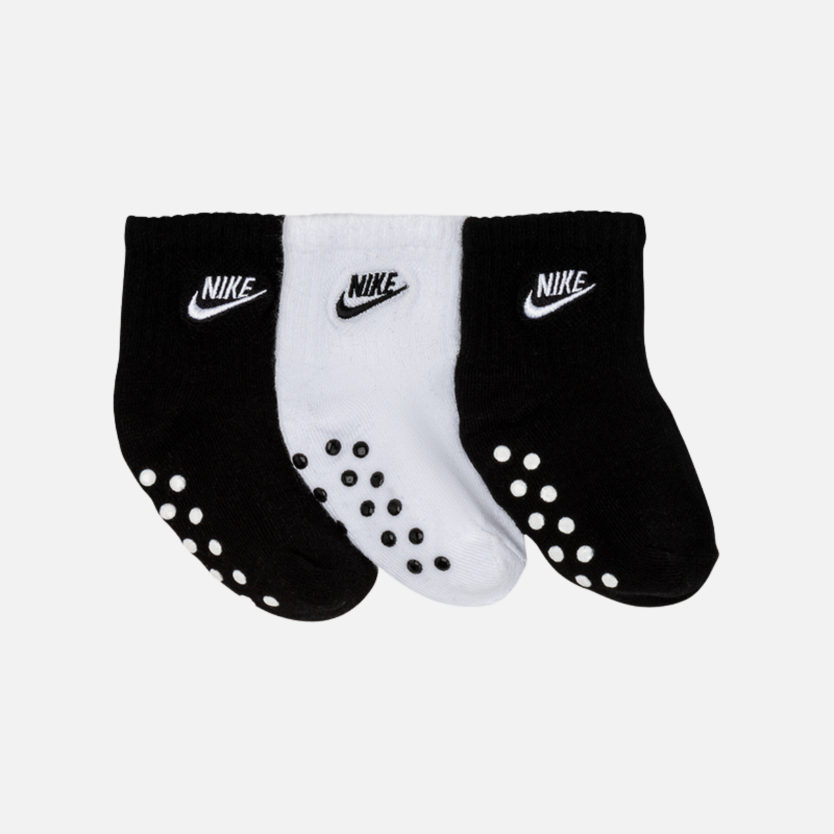 Calzini Nike Sportswear per neonati, confezione da 3 - neri/bianchi