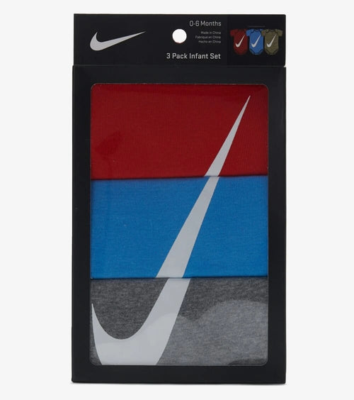 Pack de 3 body Nike Sportswear - Rouge/Bleu/Gris - Footkorner