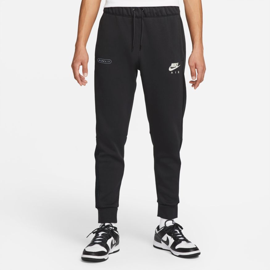 Pantalon Nike Air fleece brossé  - Noir/Blanc