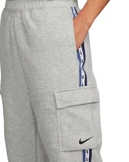 Nike Sportswear Fleece Cargo Pants - Grey/White/Blue - Footkorner