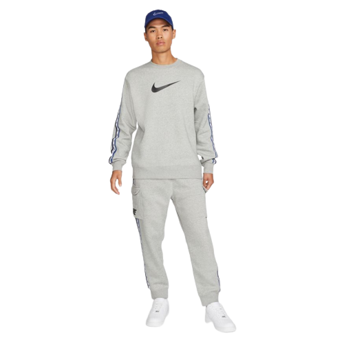 Nike Sportswear Fleece Cargo Pants - Grey/White/Blue - Footkorner
