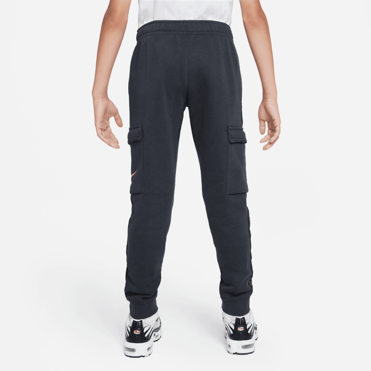 Nike Sportswear Tech Fleece Junior Cargo Pants Dark Grey Gold Footkorner