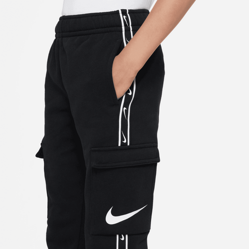 Pantalon Cargo Nike Sportswear Tech Fleece Junior - Noir/Blanc - Footkorner