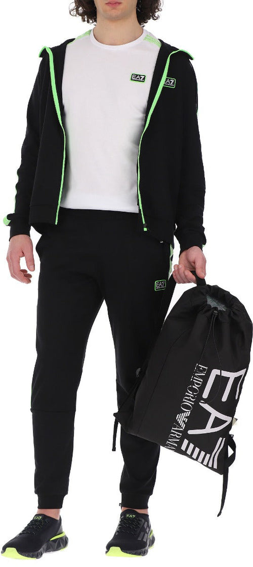 Pantalon Emporio Armani EA7 Logo Series - Noir/Vert fluo - Footkorner