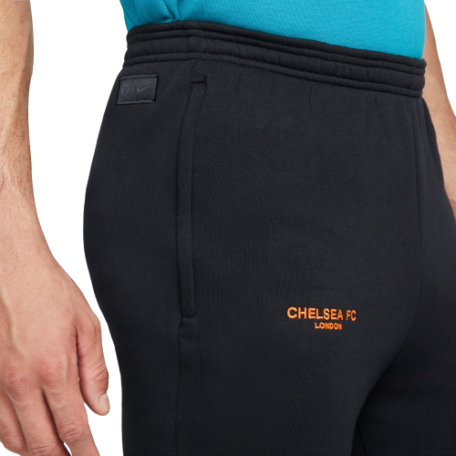 Fleece-Hose Chelsea - Schwarz/Orange - Footkorner