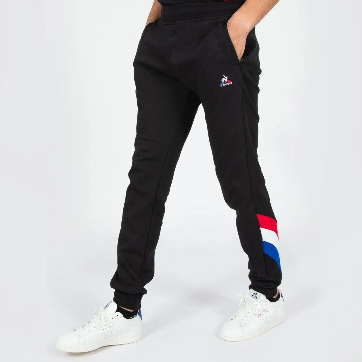 Pantaloni da jogging tricolore Le Coq Sportif - neri 