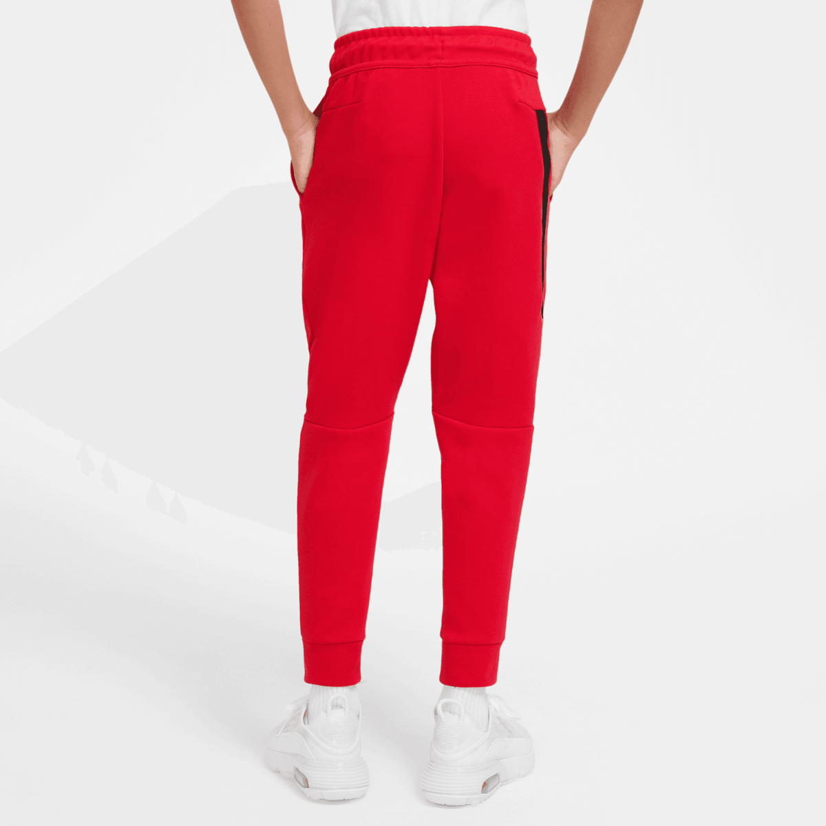 Pantalon jogging Nike Tech Fleece Junior - Rouge/Noir