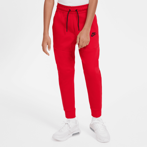 Pantalon jogging Nike Tech Fleece Junior - Rouge/Noir - Footkorner
