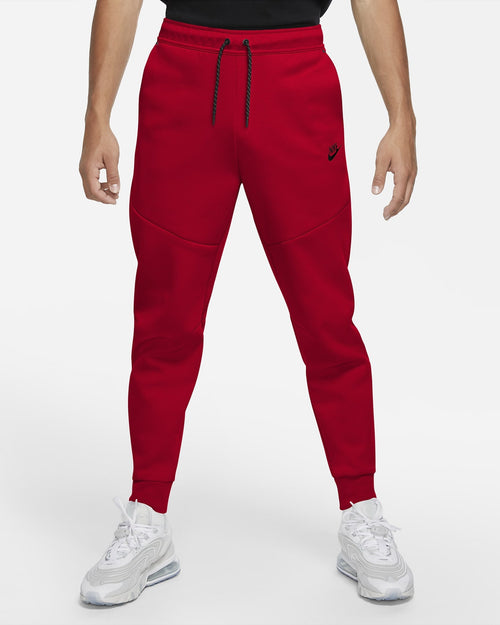 Pantalon jogging Nike Tech Fleece - Rouge/Noir - Footkorner