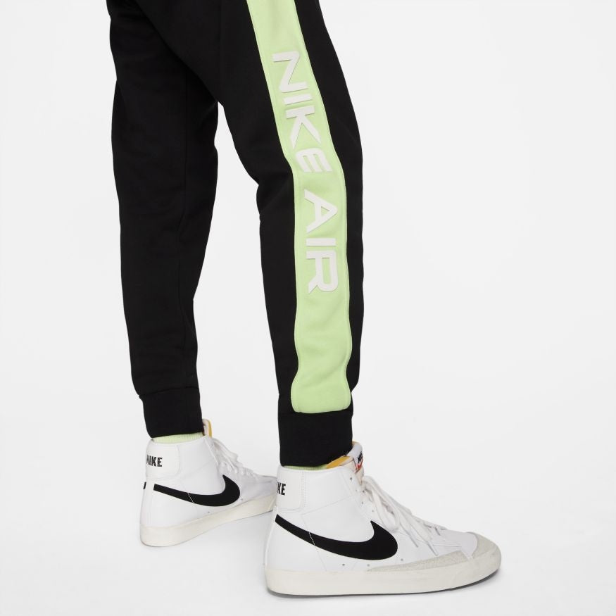 Pantaloni Nike Air Fleece - Nero/Verde Neon