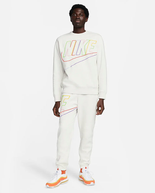 Pantaloni Nike Club Fleece+ - Bianco/Verde/Giallo - Footkorner