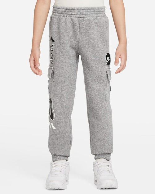 Pantalon Nike Fleece Cargo Enfant - Gris/Noir - Footkorner