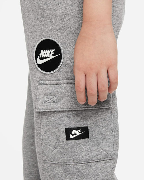 Pantalon Nike Fleece Cargo Enfant - Gris/Noir - Footkorner