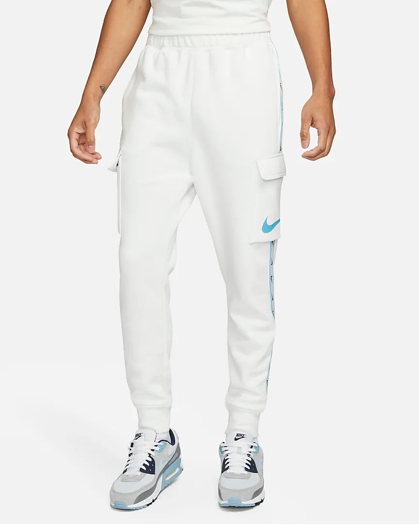 Pantalón Nike Sportswear Repeat - Blanco/Azul/Gris