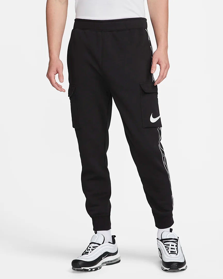 Pantalon Nike Sportswear Repeat – Schwarz/Weiß/Grau