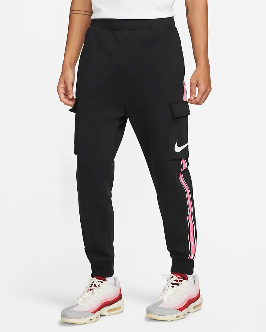 Pantalon Nike Sportswear Repeat – Schwarz/Rosa/Weiß